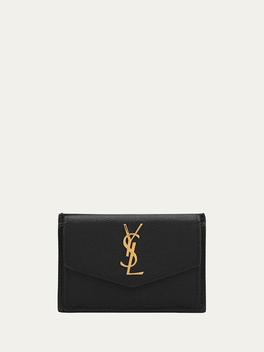YSL Flap Top Leather Envelope Wallet - 1