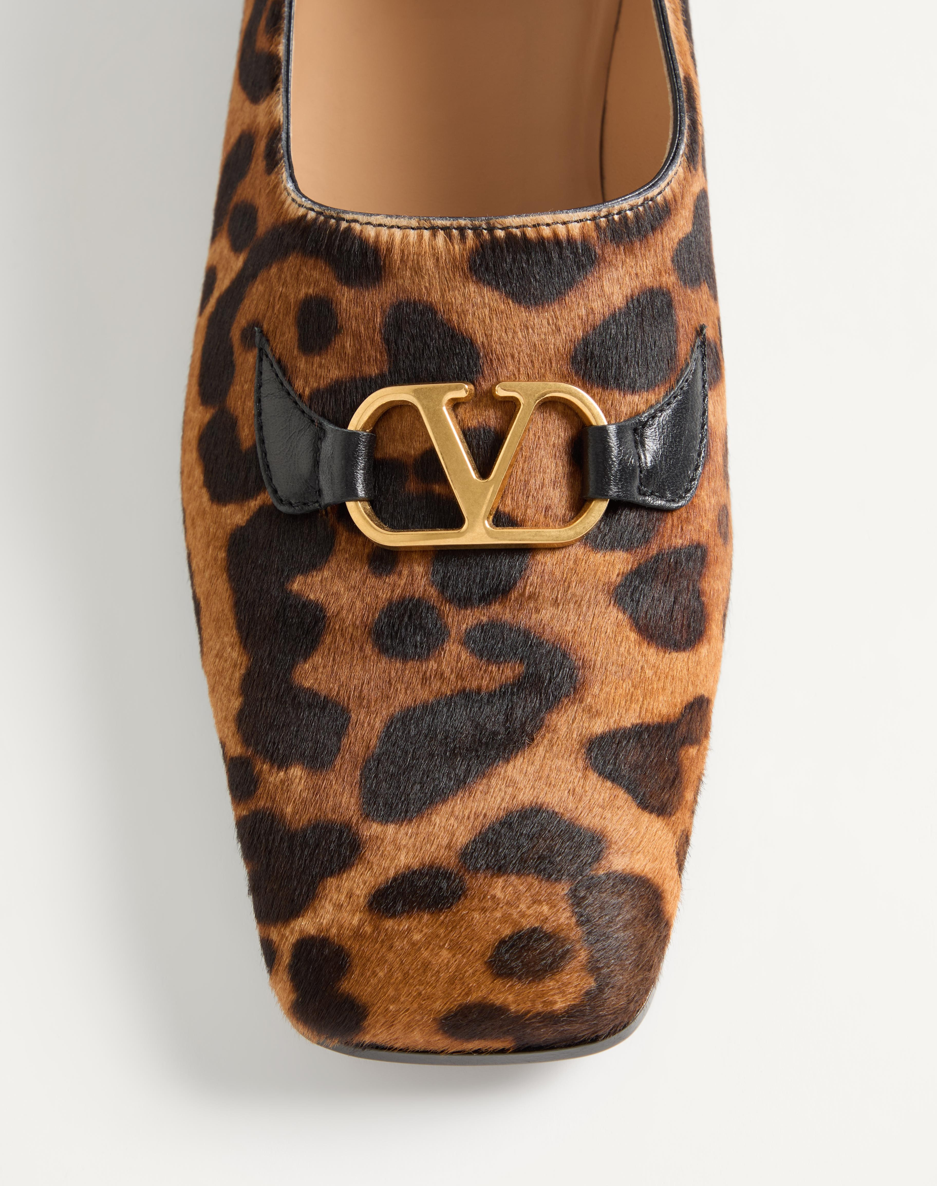 VALENTINO GARAVANI BABOUCHE HAIRCALF LOAFERS WITH FAUVE ECLAT PRINT - 6