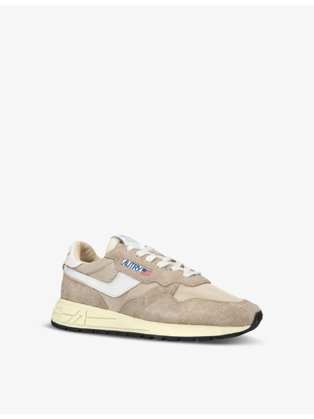 Reelwind panelled suede and leather low-top trainers - 3
