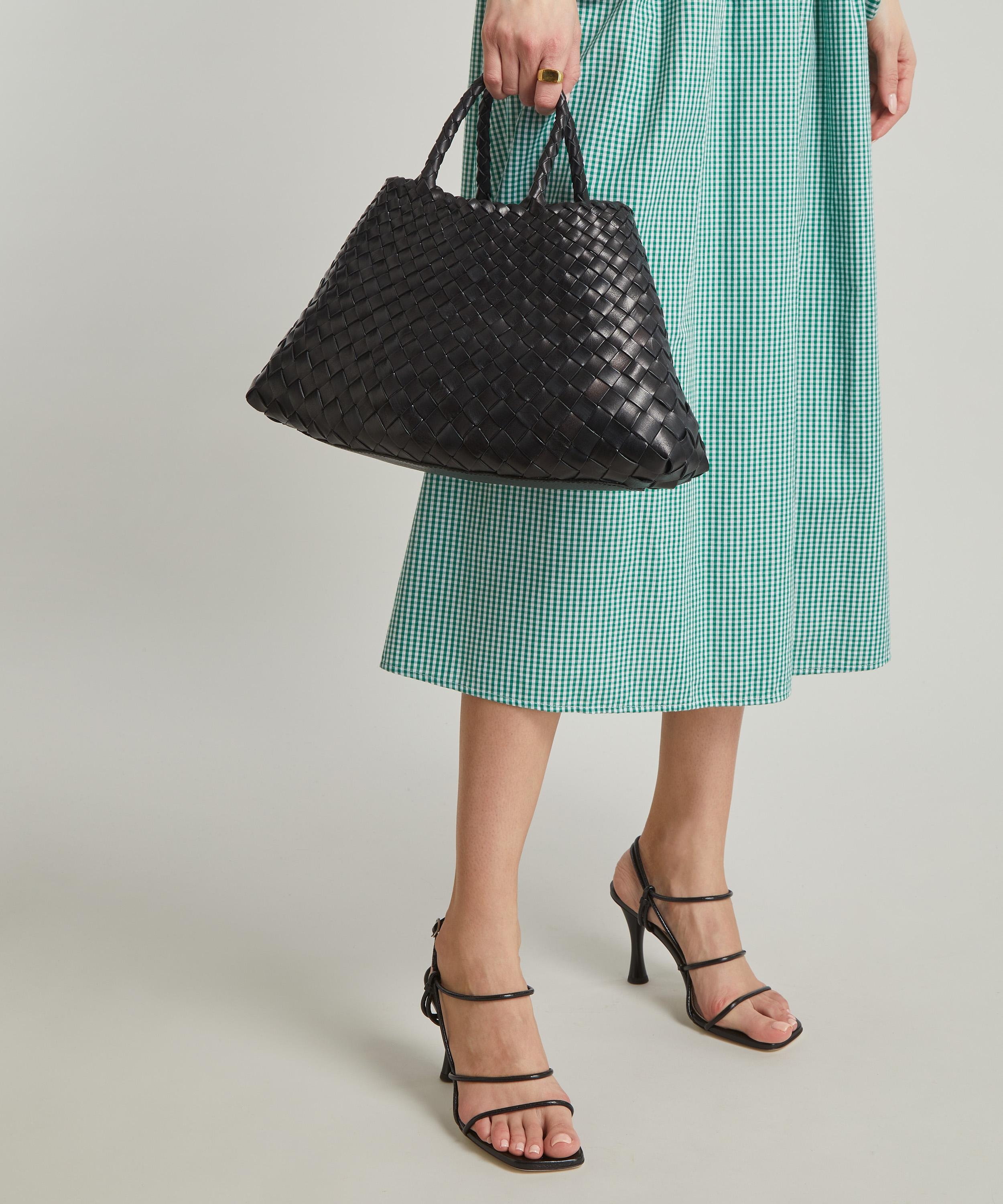 Small Santa Croce Woven Leather Tote Bag - 2