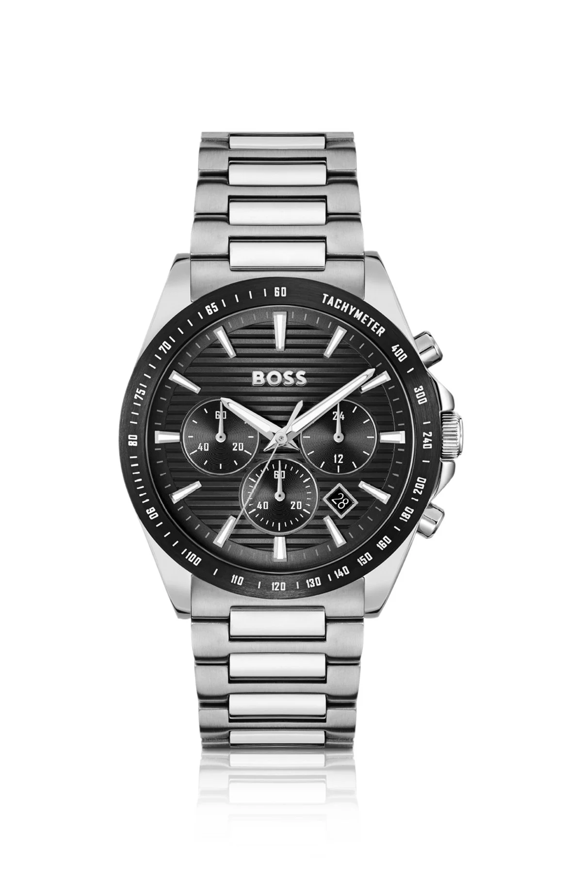 STEEL-BRACELET WATCH WITH BLACK PLATING - 1