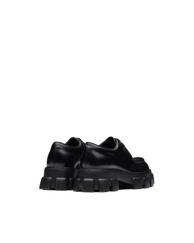 Prada Monolith brushed leather lace-up shoes outlook