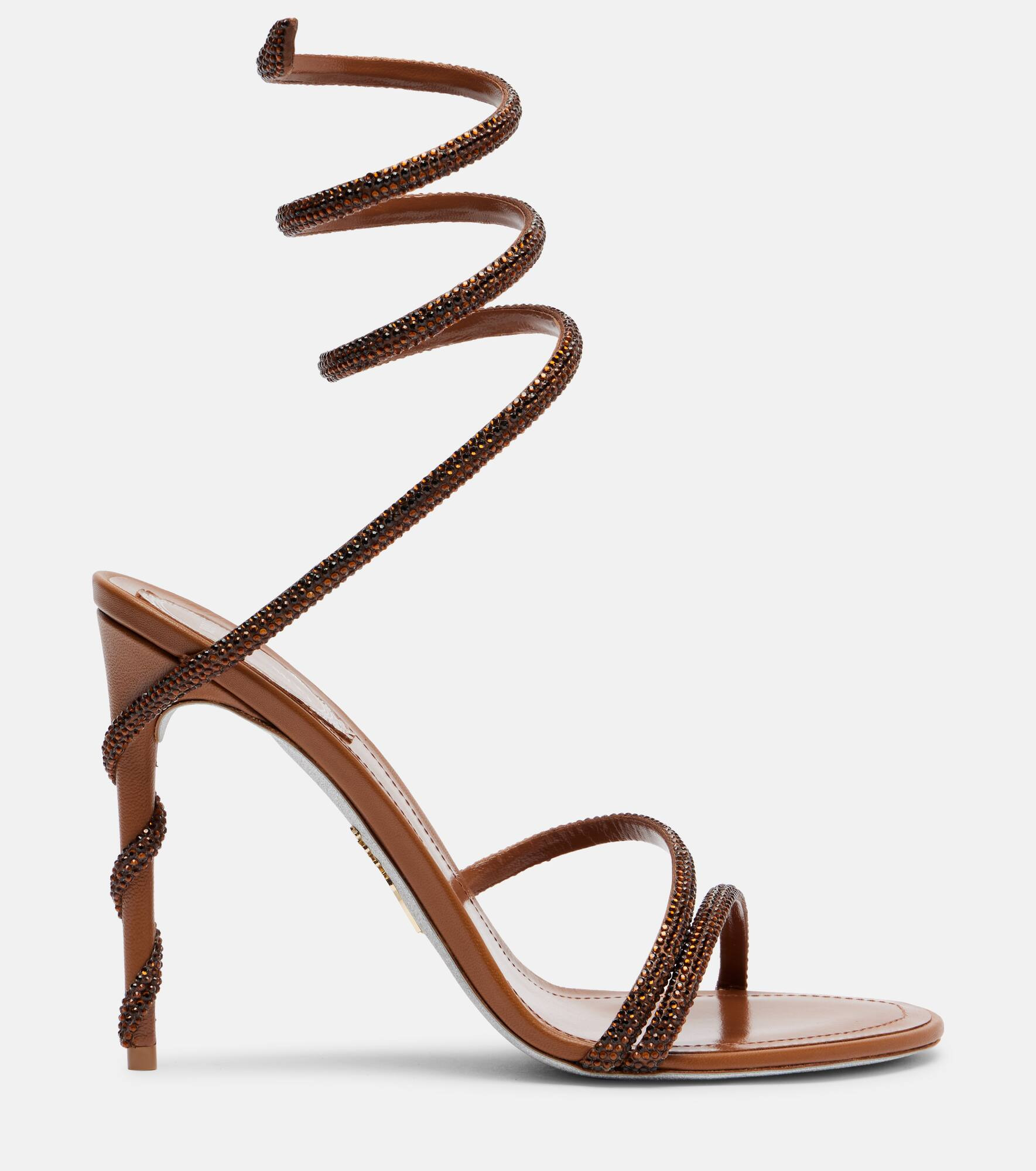 Margot crystal-embellished satin sandals - 4