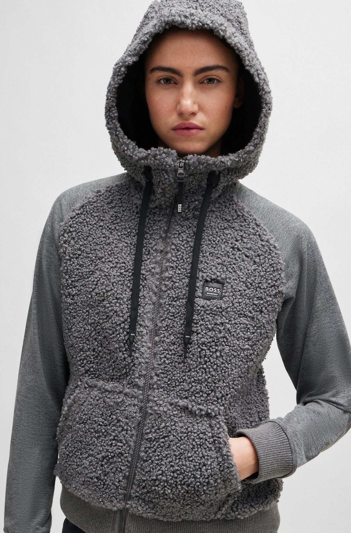 EQUESTRIAN HYBRID HOODIE WITH TEDDY BODY AND HOOD - 5