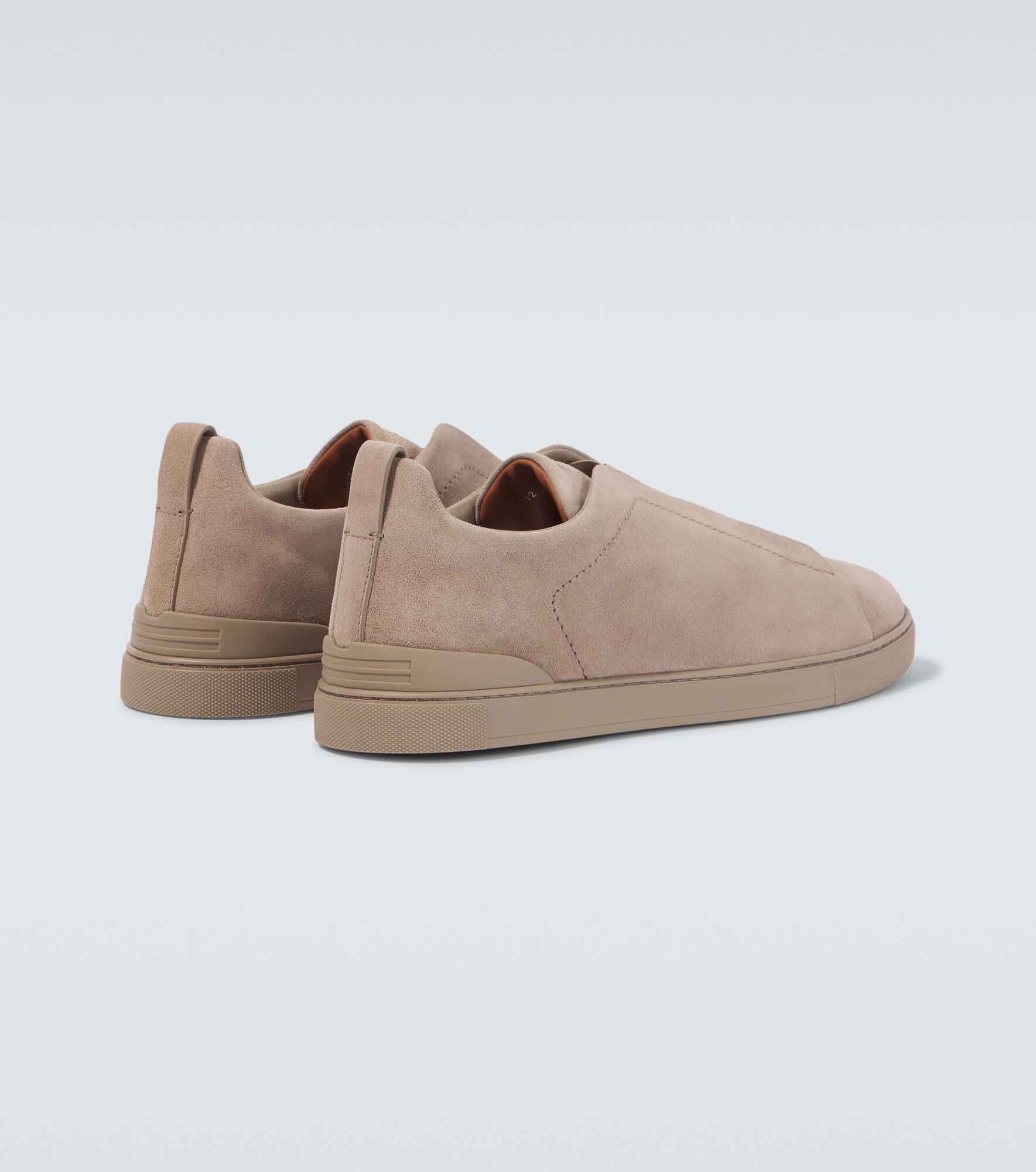 Triple Stitch suede slip-on sneakers - 6