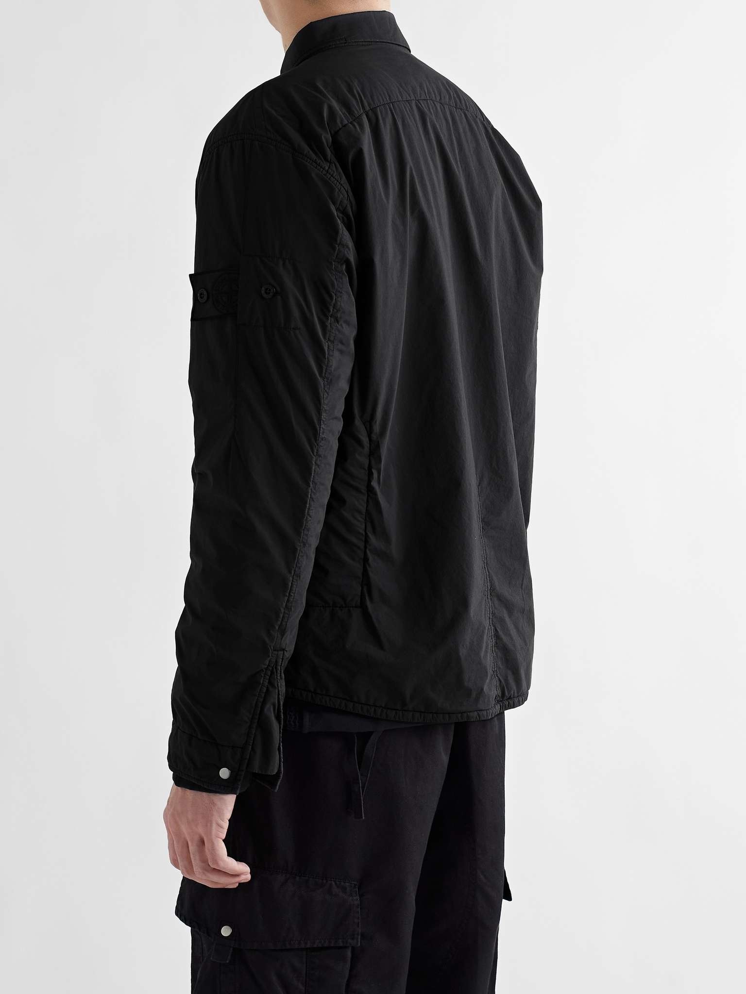 Logo-Appliquéd Padded Cotton Overshirt - 4
