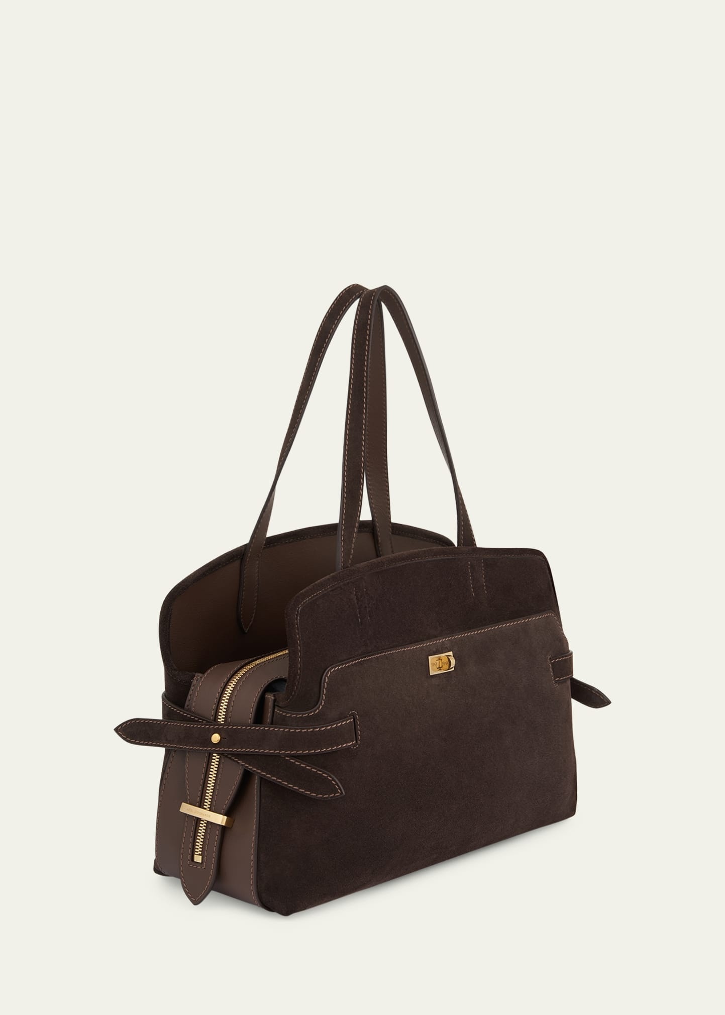 Wilson Zip Suede Top-Handle Bag - 4