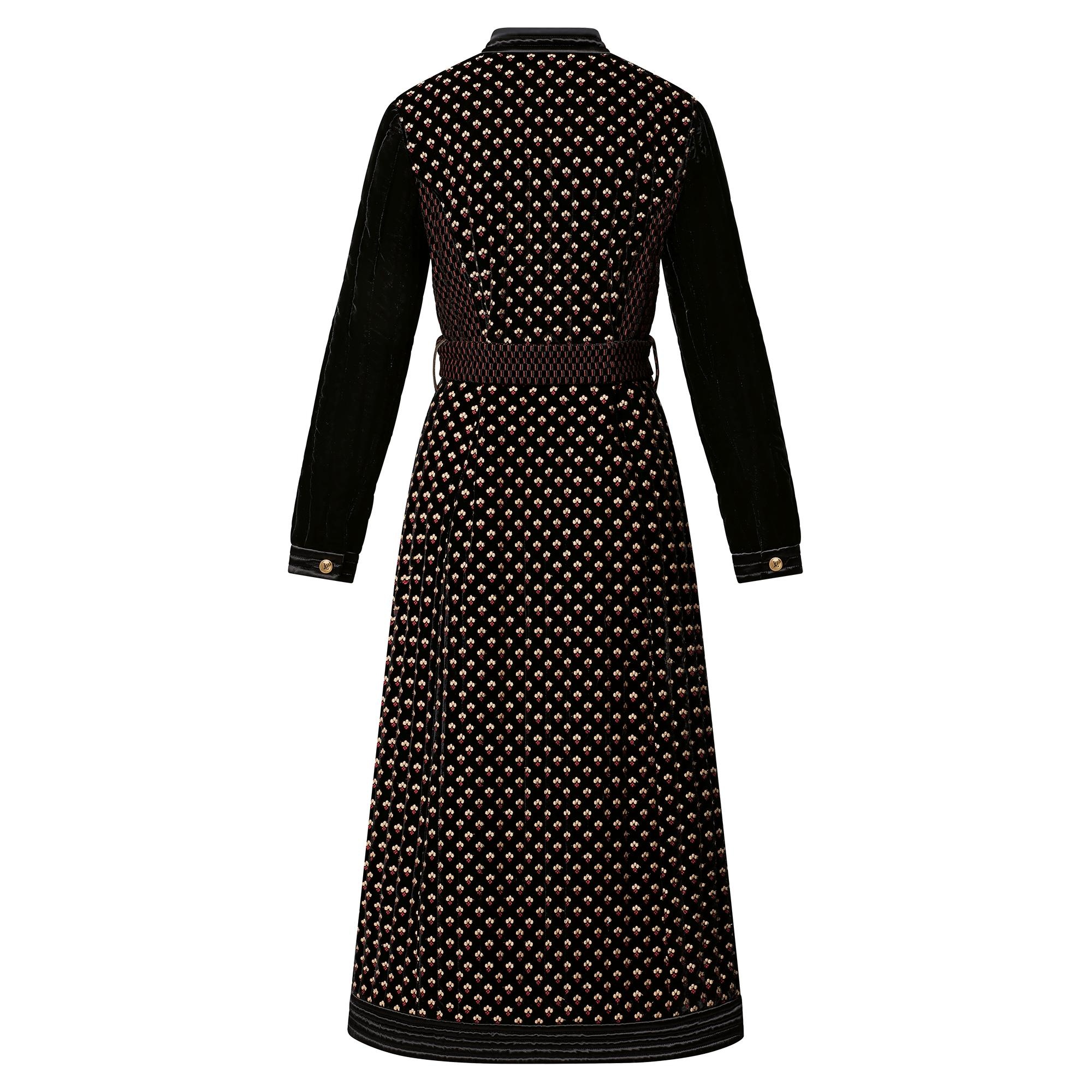 Embroidered Zip-Up Coat - 3