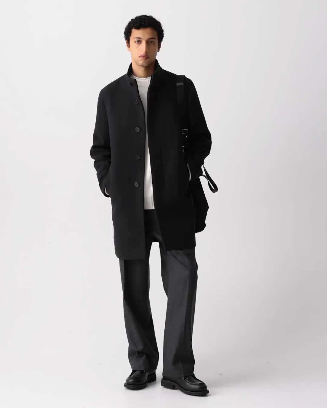 Belvin Coat in Textured Wool-Blend Melton - 6