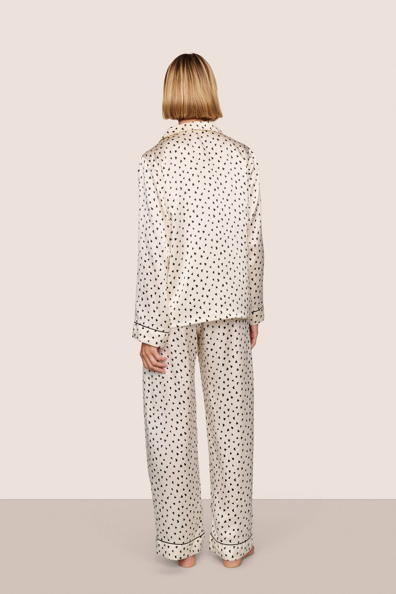 eberjey Inez Washable Silk Printed Long PJ Set outlook