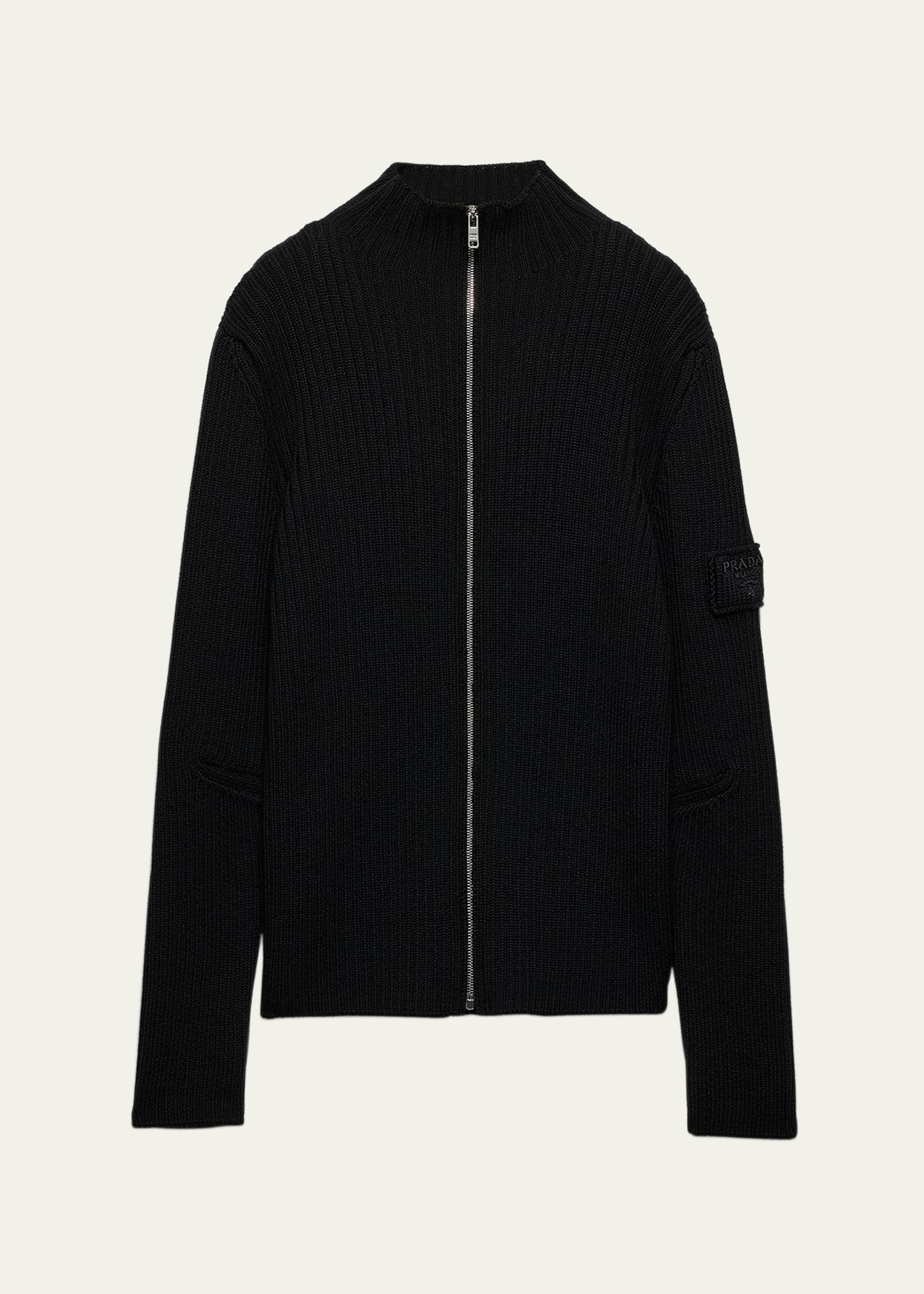 Men's Ribbed Zip Sweater - 1