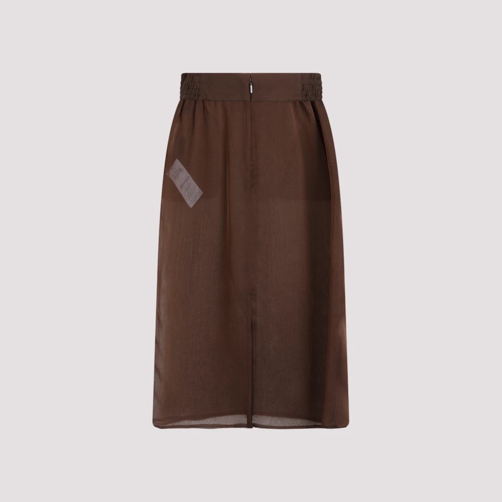 スカート SAINT LAURENT Brown Silk Skirt SAINT LAURENT BROWN SILK MIDI SKIRT | miinto | REVERSIBLE