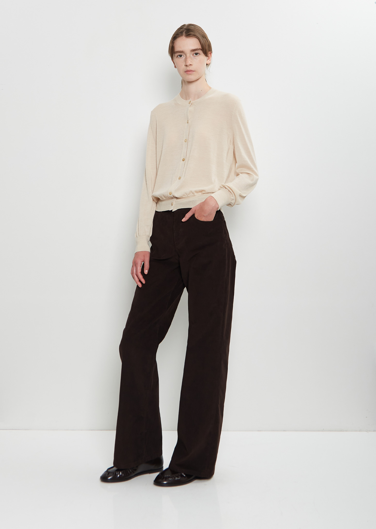 Battersea Cashmere Cardigan — Sand - 4