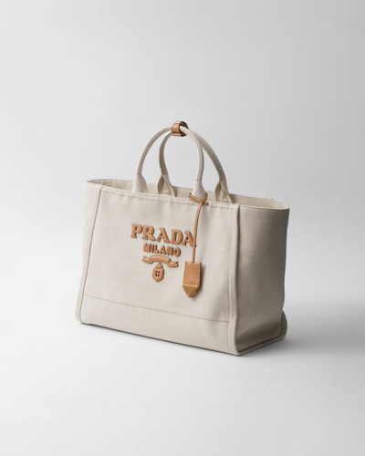 Prada Linen blend tote bag outlook