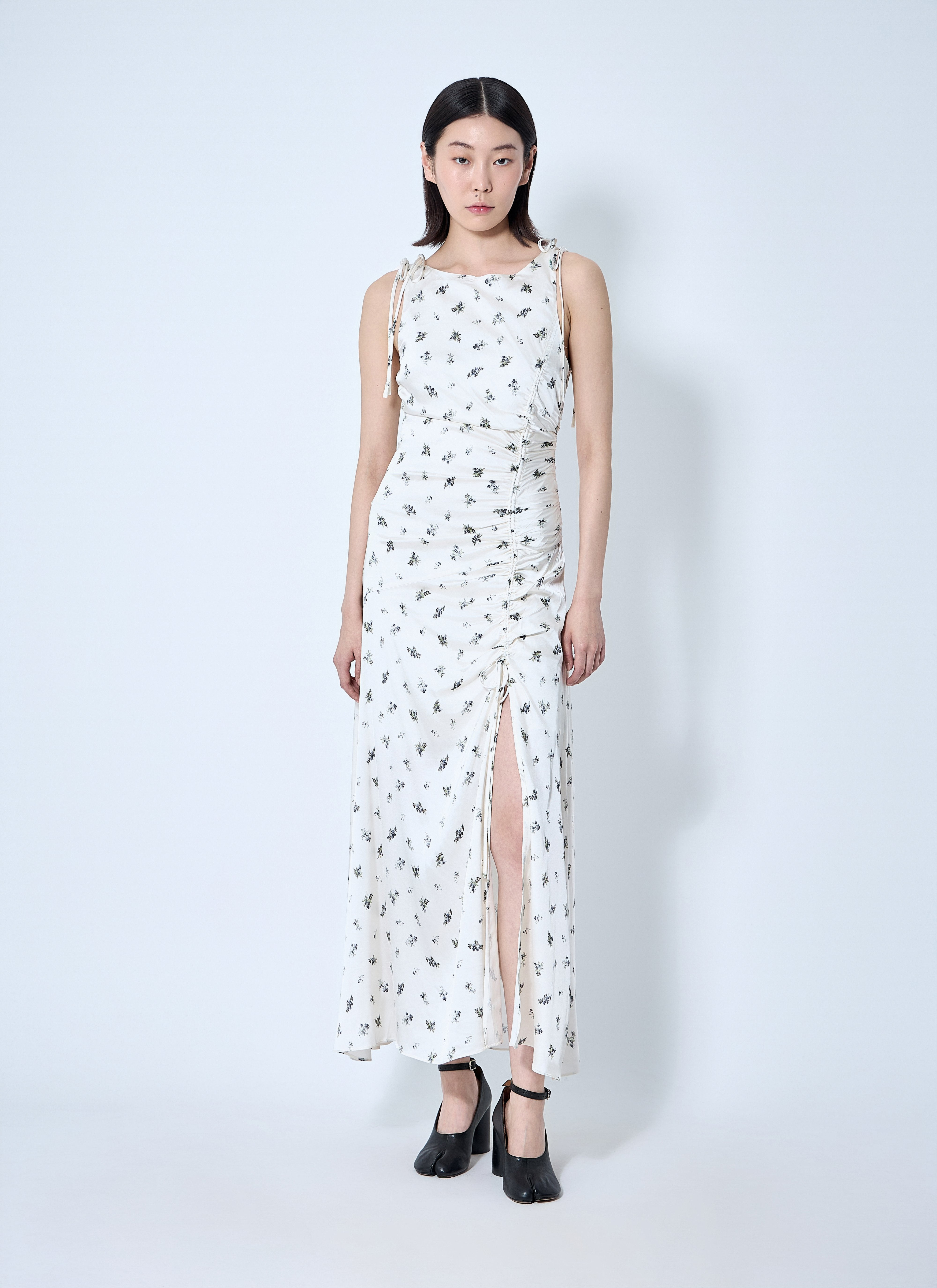 Ganni Women Printed Gathered Maxi Dress - 2