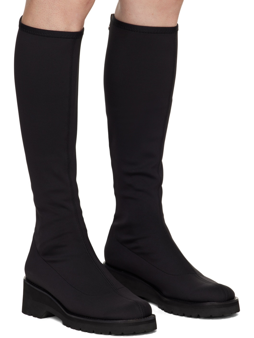 Black Scuba Long Boots - 4