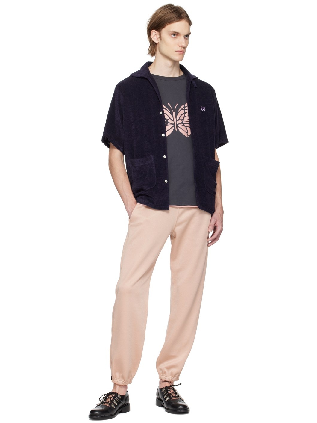 Beige Zipped Lounge Pants - 4