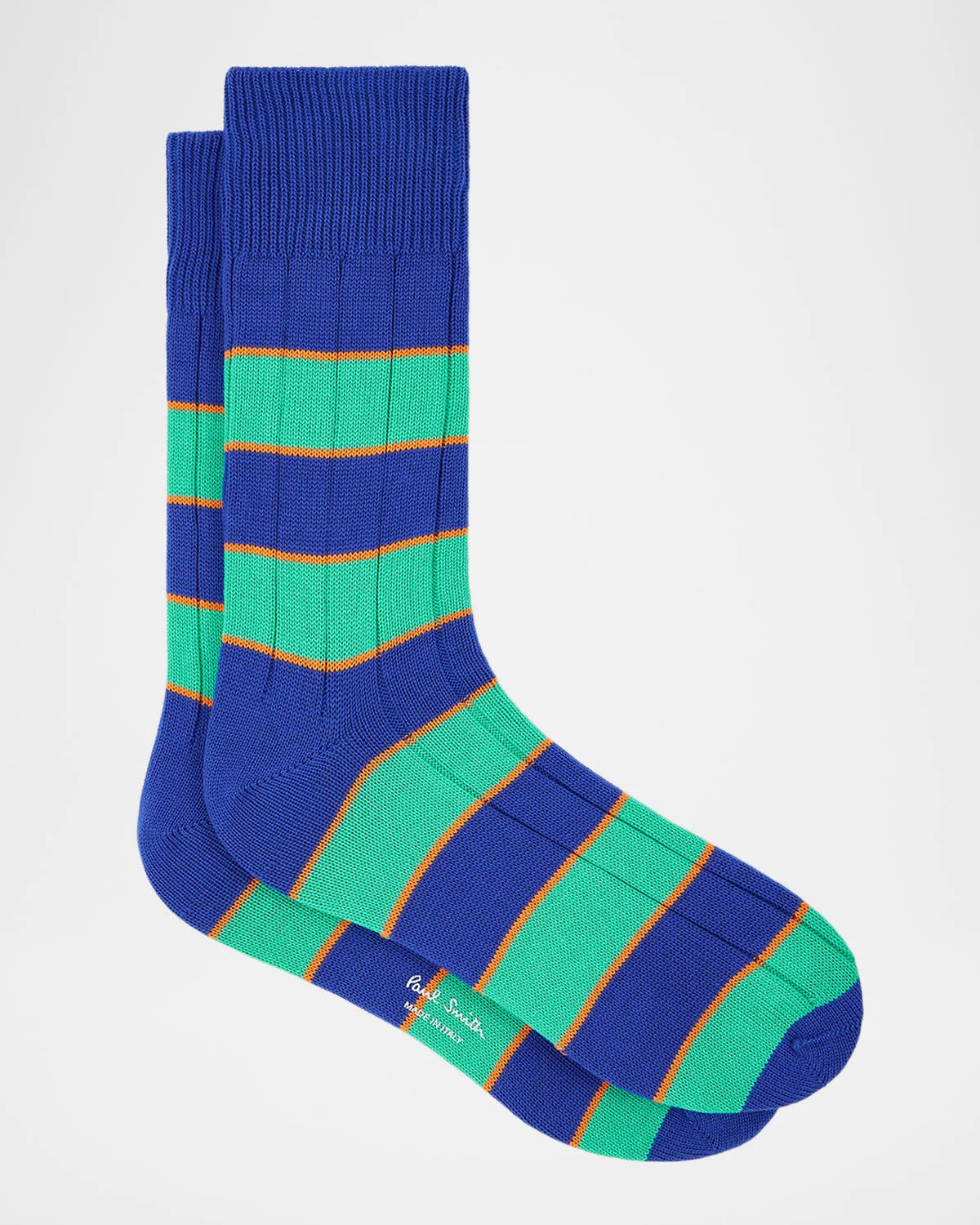 Men's Kennedy Contrast-Stripe Crew Socks - 1