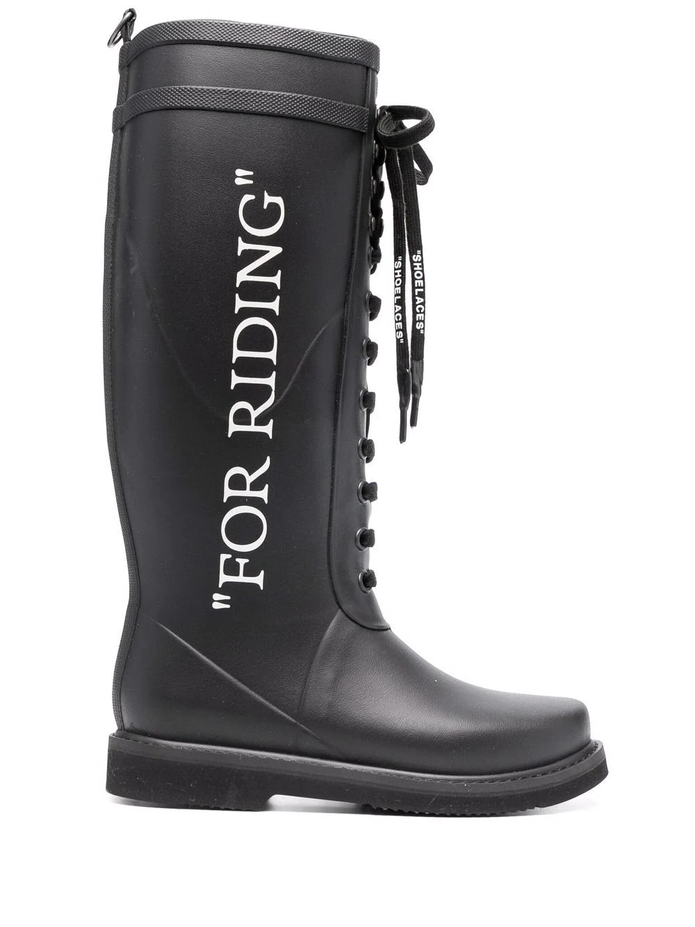 slogan-print rubber boots - 1