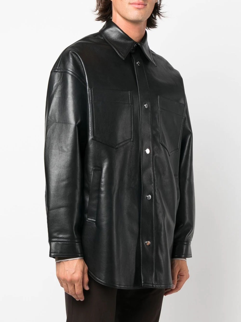 Martin leather overshirt - 3