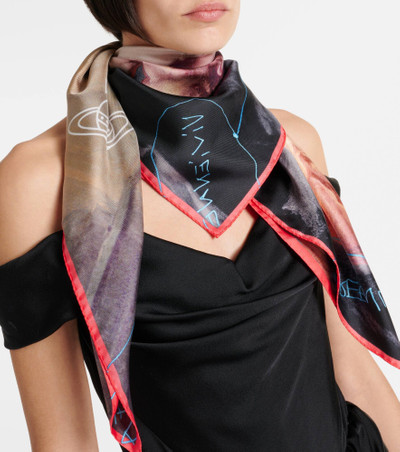 Vivienne Westwood The Kiss silk scarf outlook