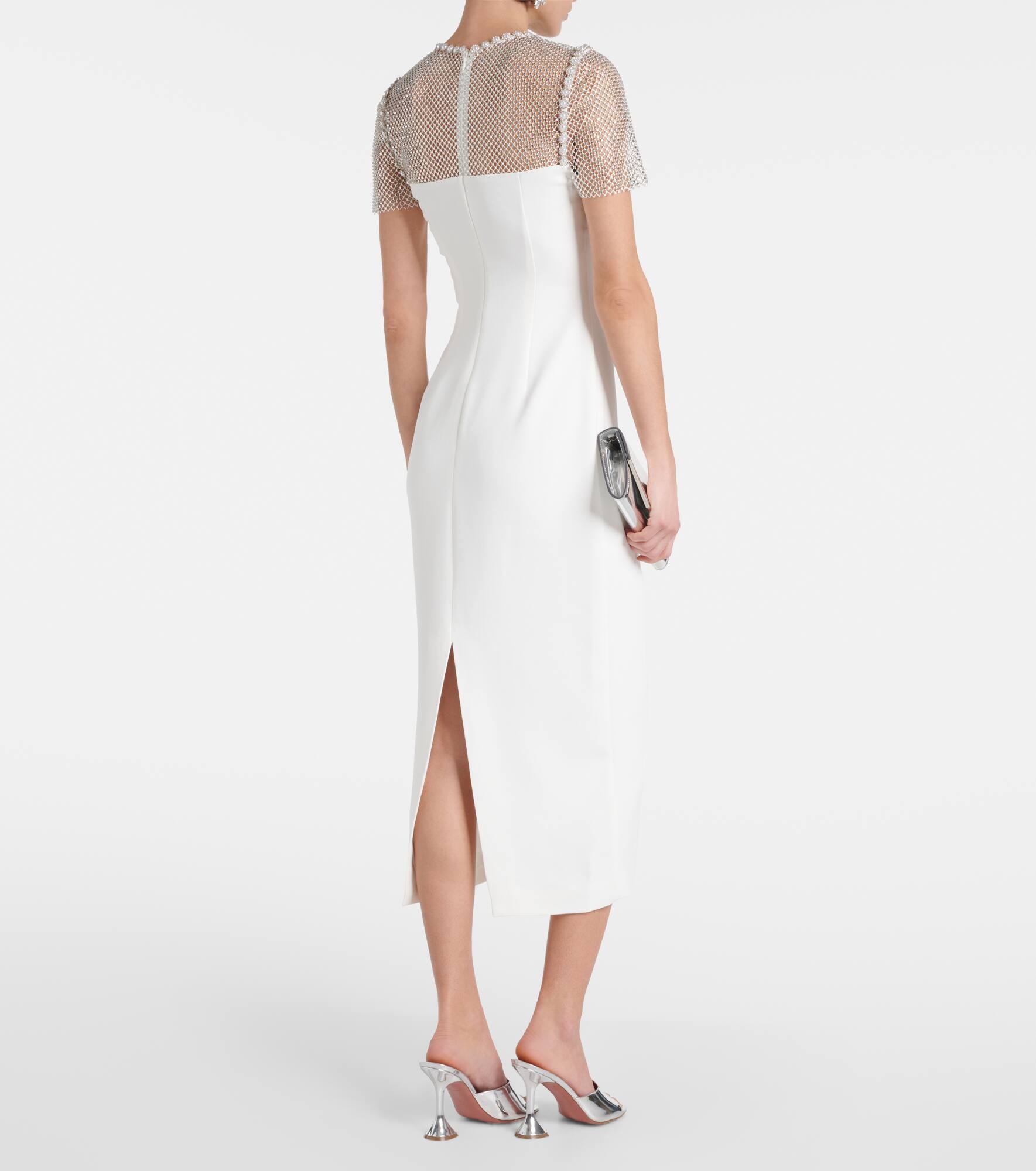 Bridal embellished crêpe midi dress - 3