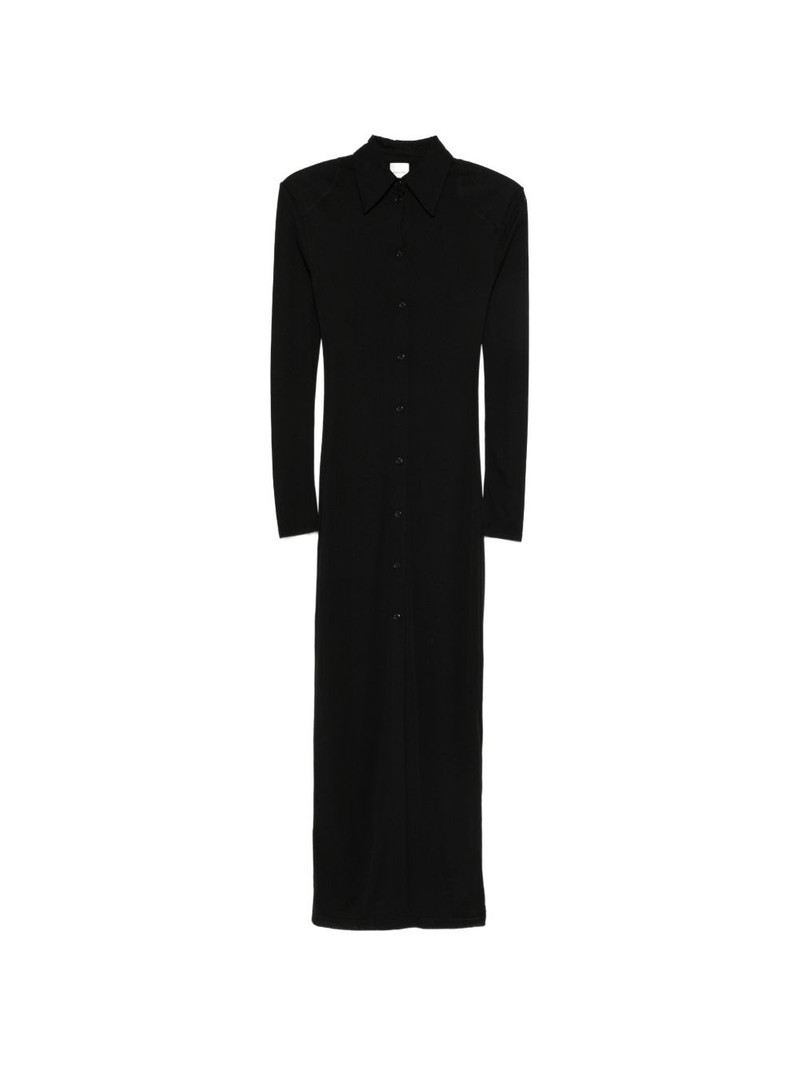 shoulder pads maxi shirt dress 1
