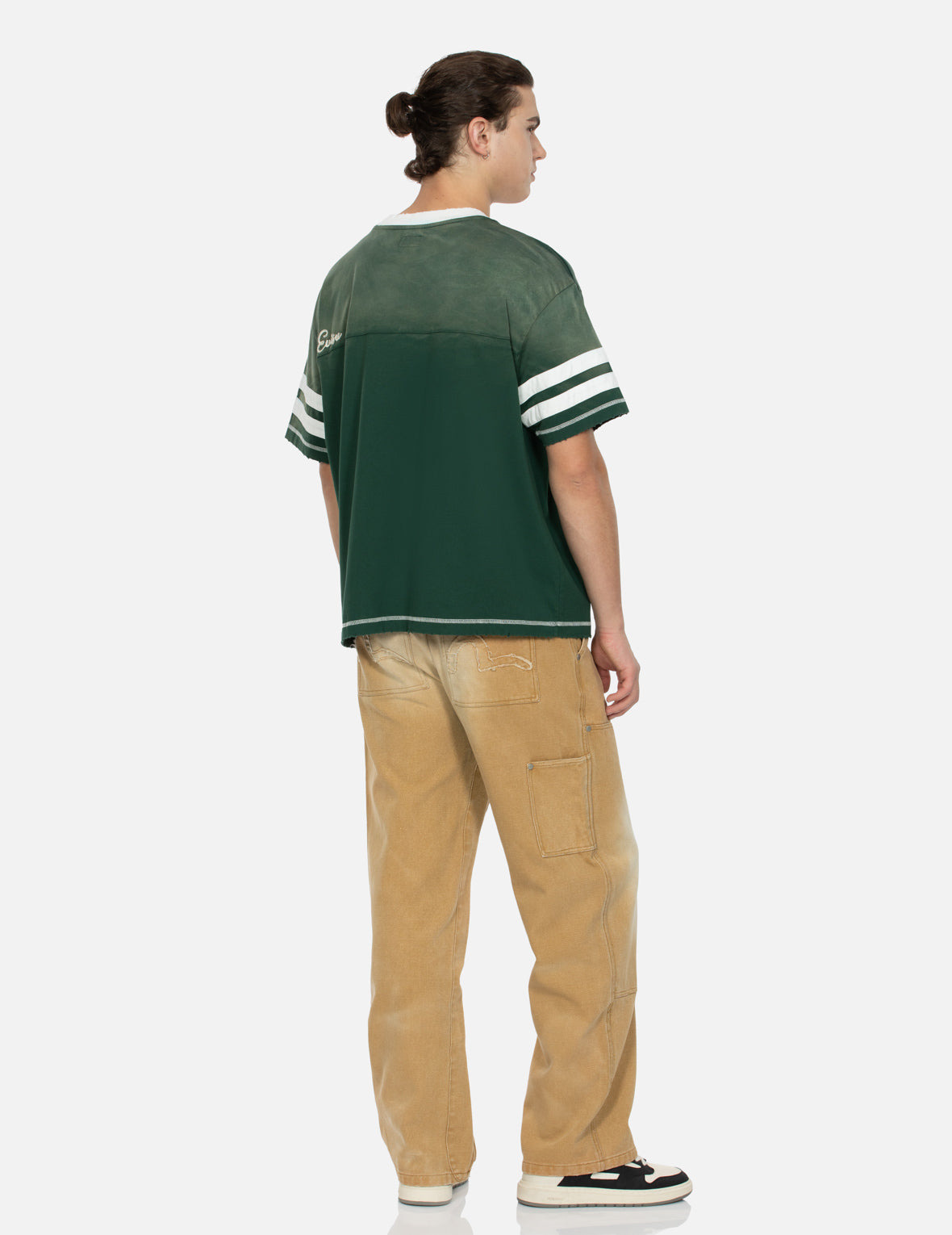 SEAGULL APPLIQUÉ EMBROIDERY BAGGY FIT CARPENTER PANTS - 3
