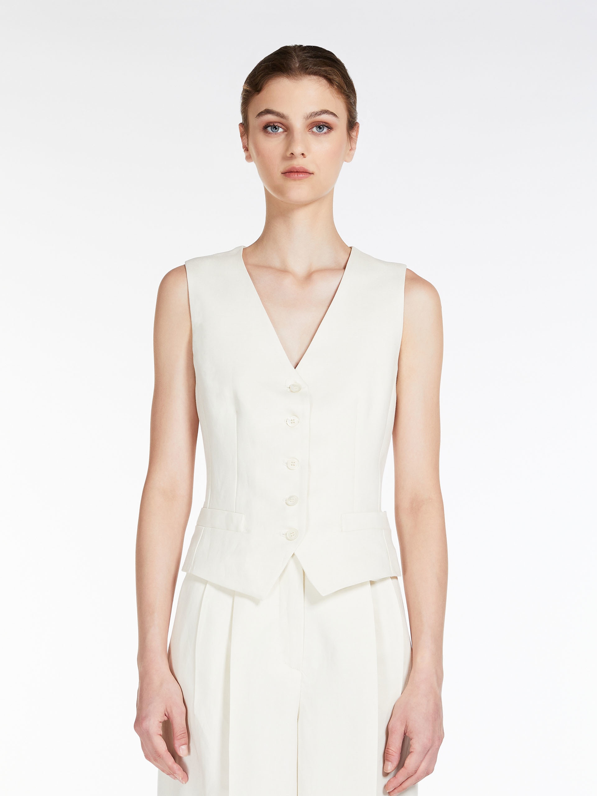 FRESIS Viscose and linen gilet - 3