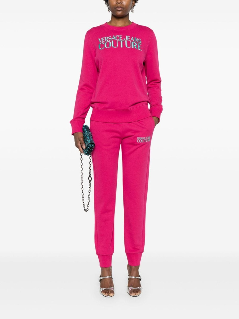 VERSACE JEANS COUTURE logo-embroidered cotton sweatshirt outlook