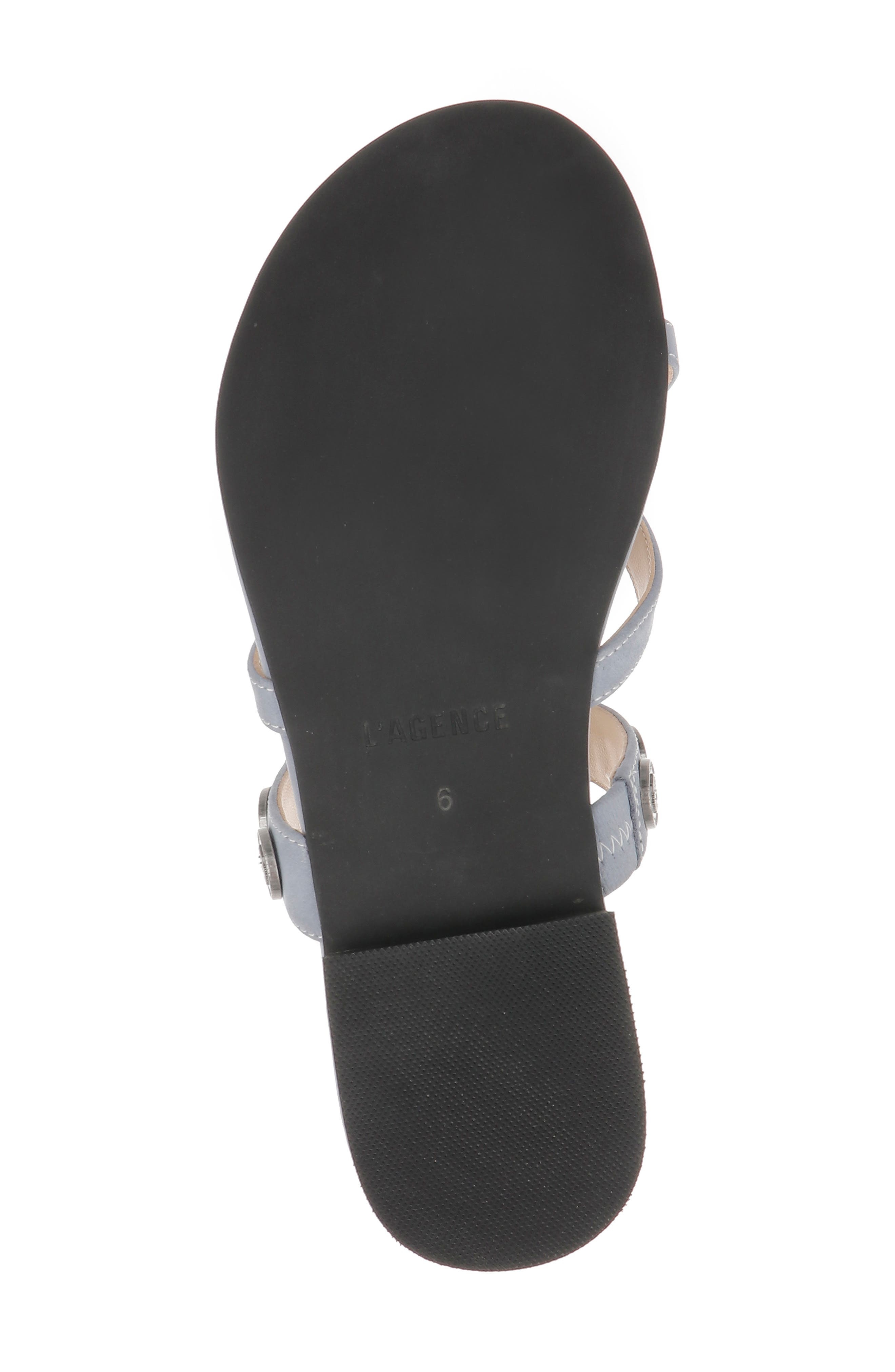 L'AGENCE Hanna Strappy Sandal in Rainblue at Nordstrom - 6