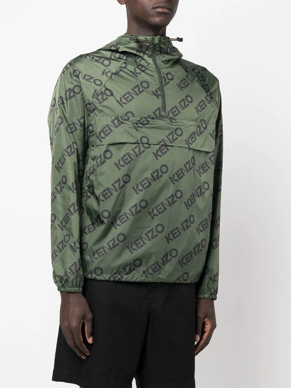 logo-print hooded jacket - 3