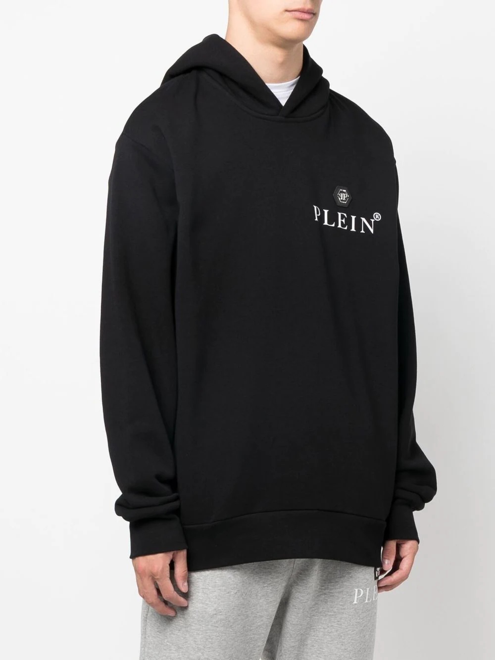 logo-print long-sleeve hoodie - 3