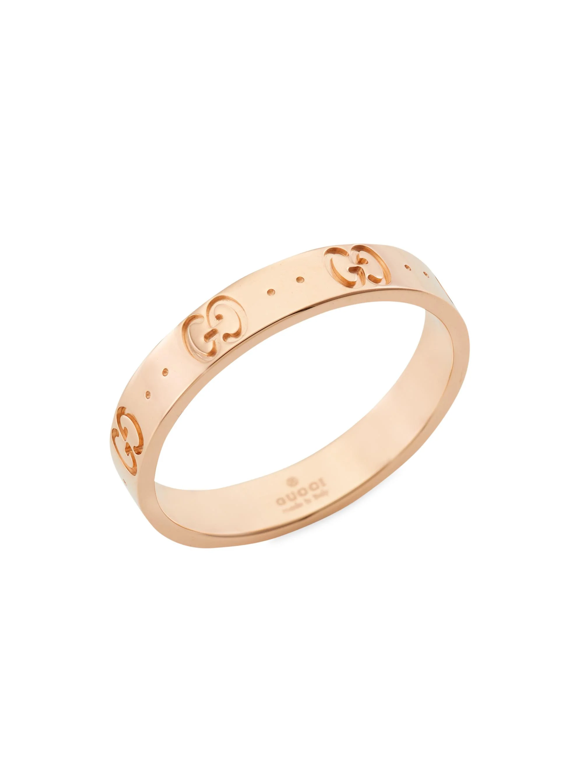 Men's 18K Rose Gold Icon Thin Band - 1