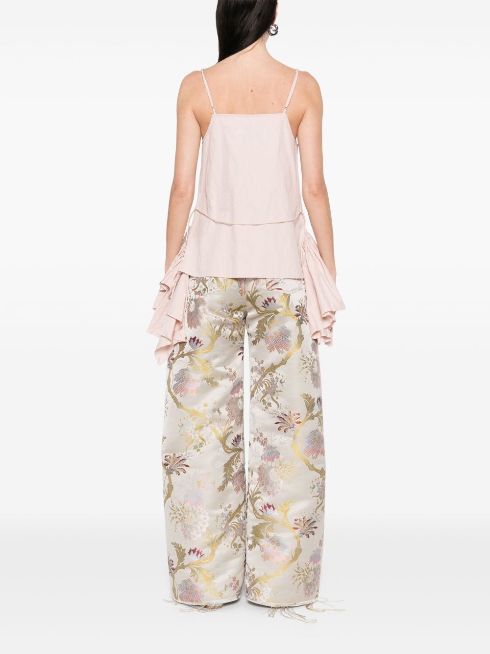 frilled-peplum-hem top - 4