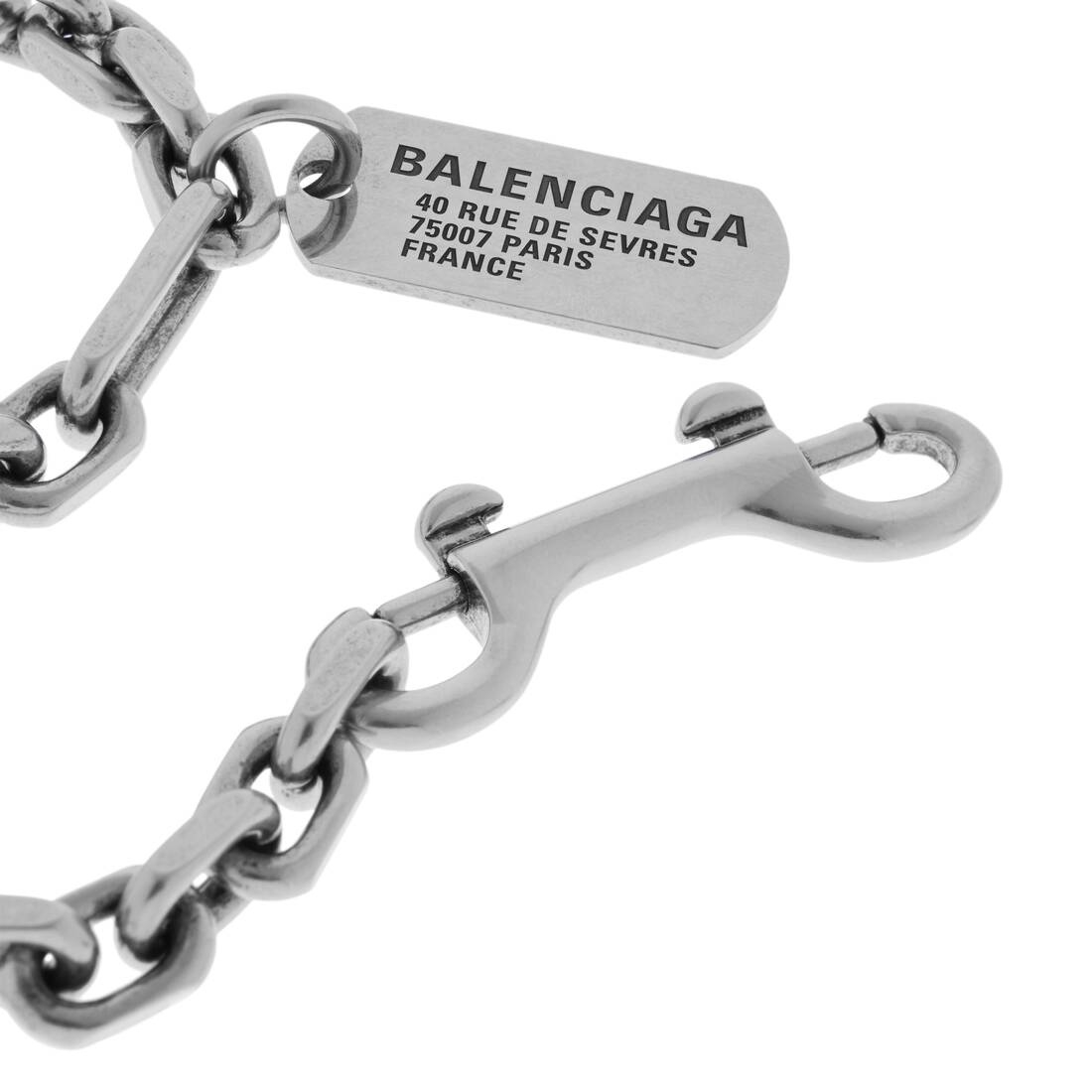 Women's Tags Carabiner Bracelet  in Antique Silver - 3