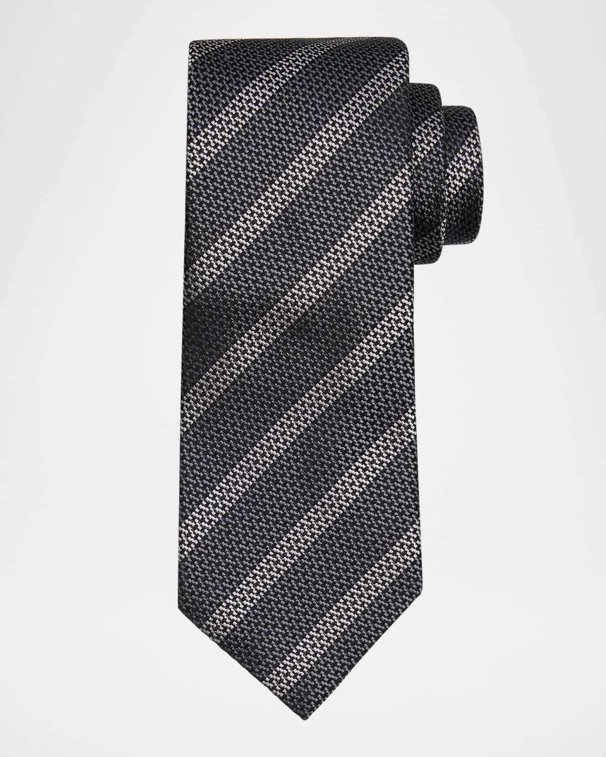 Men's Cross Stitch Stripe Tie - 1