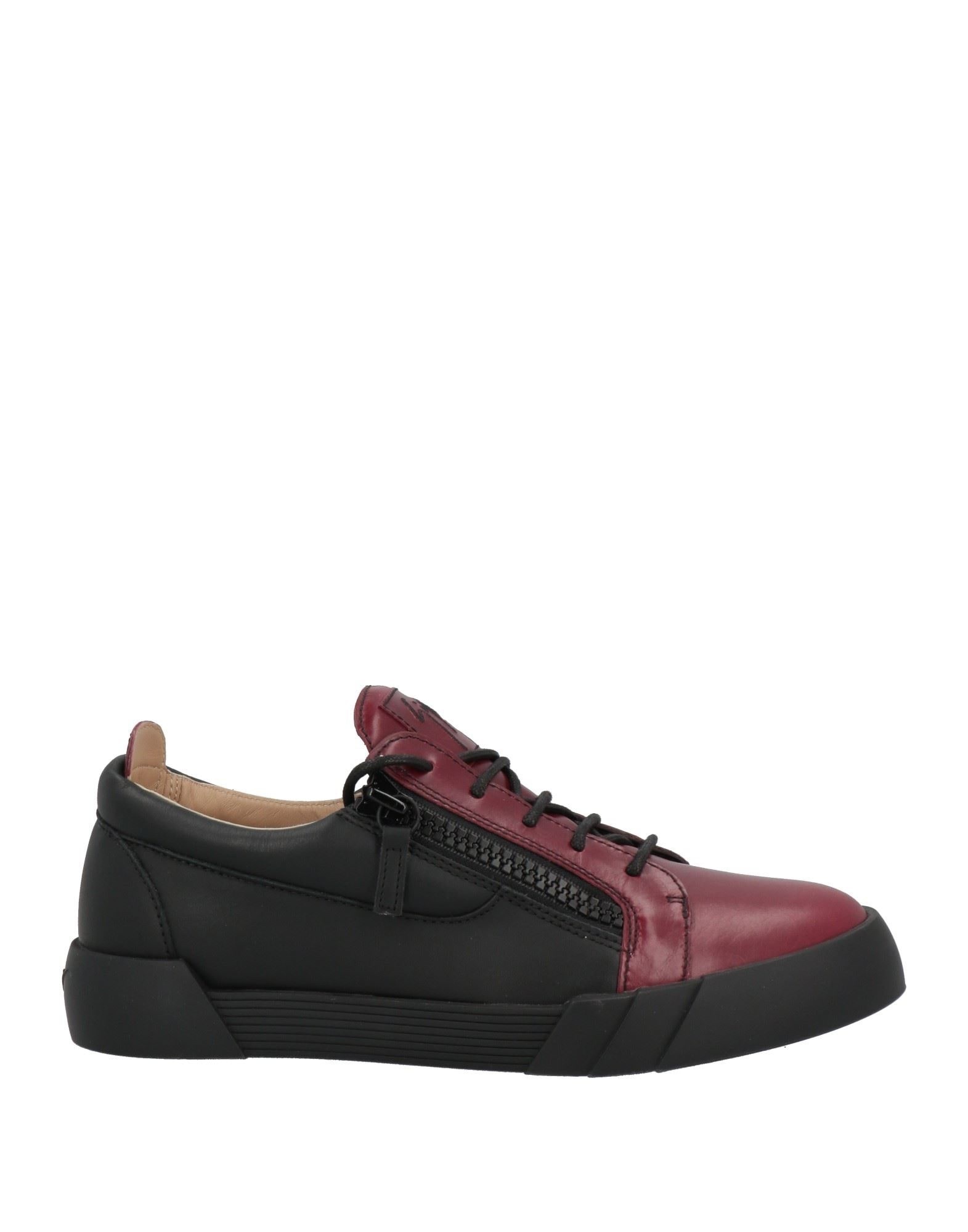 Burgundy Men's Sneakers - 1