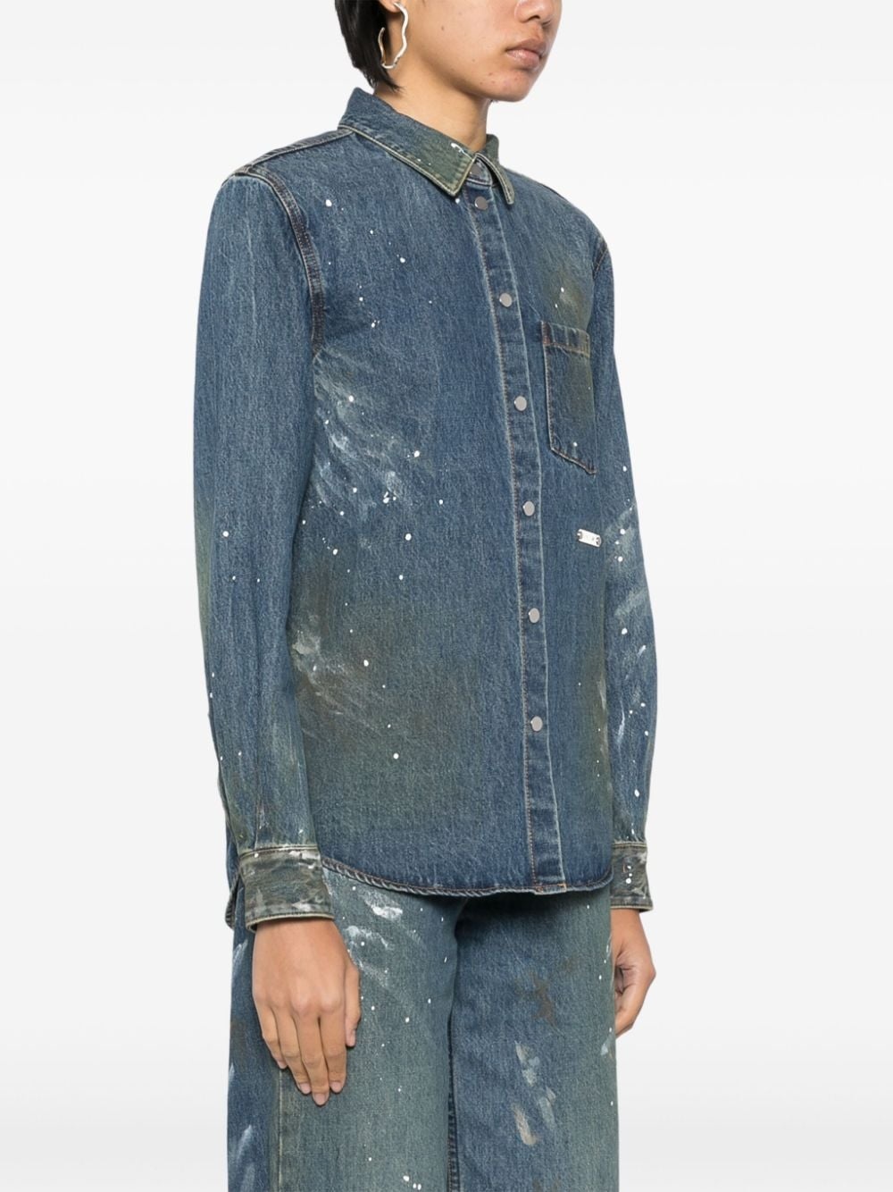 painted denim shirt - 3