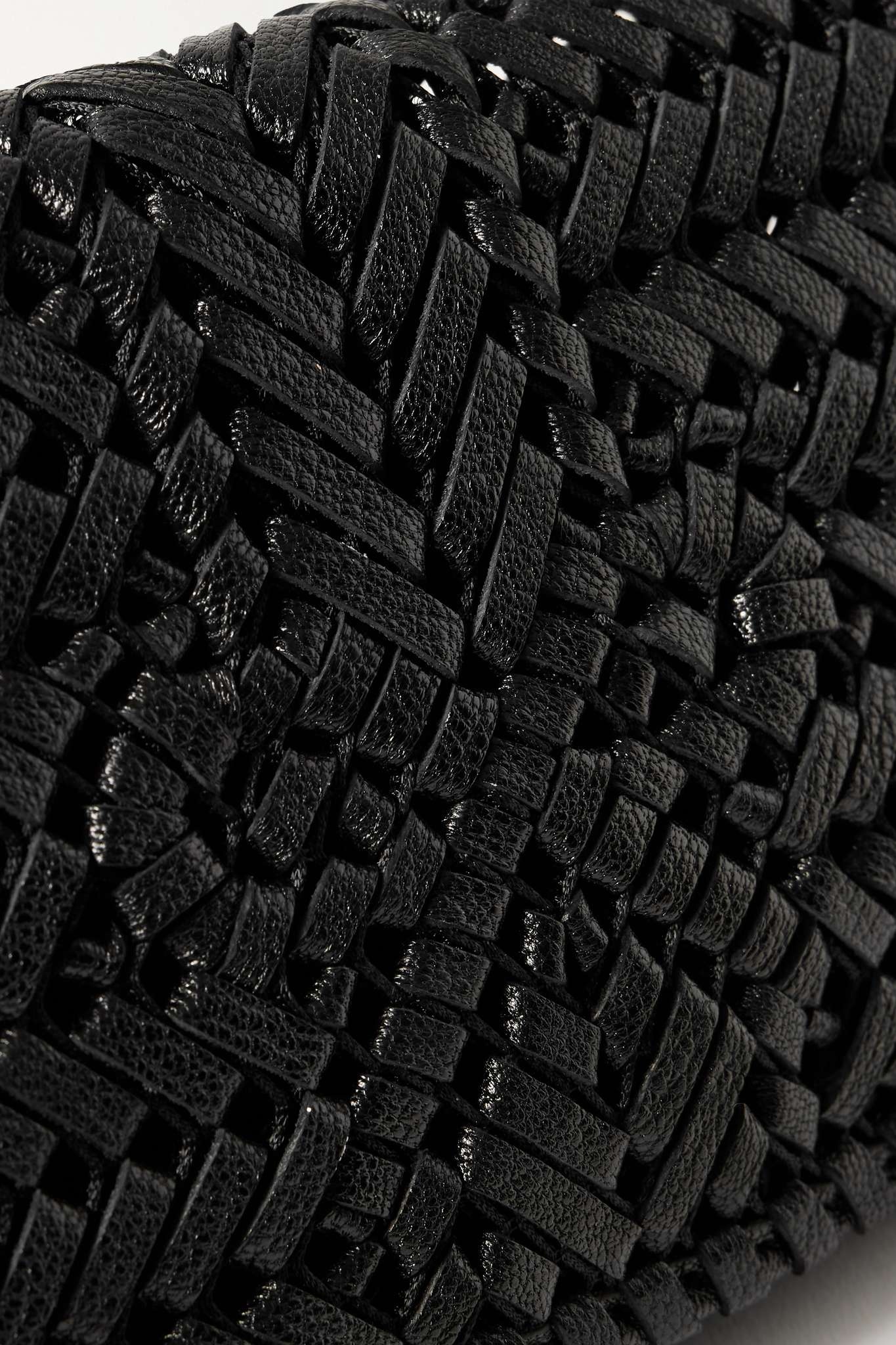 Neeson tasseled woven leather clutch - 4