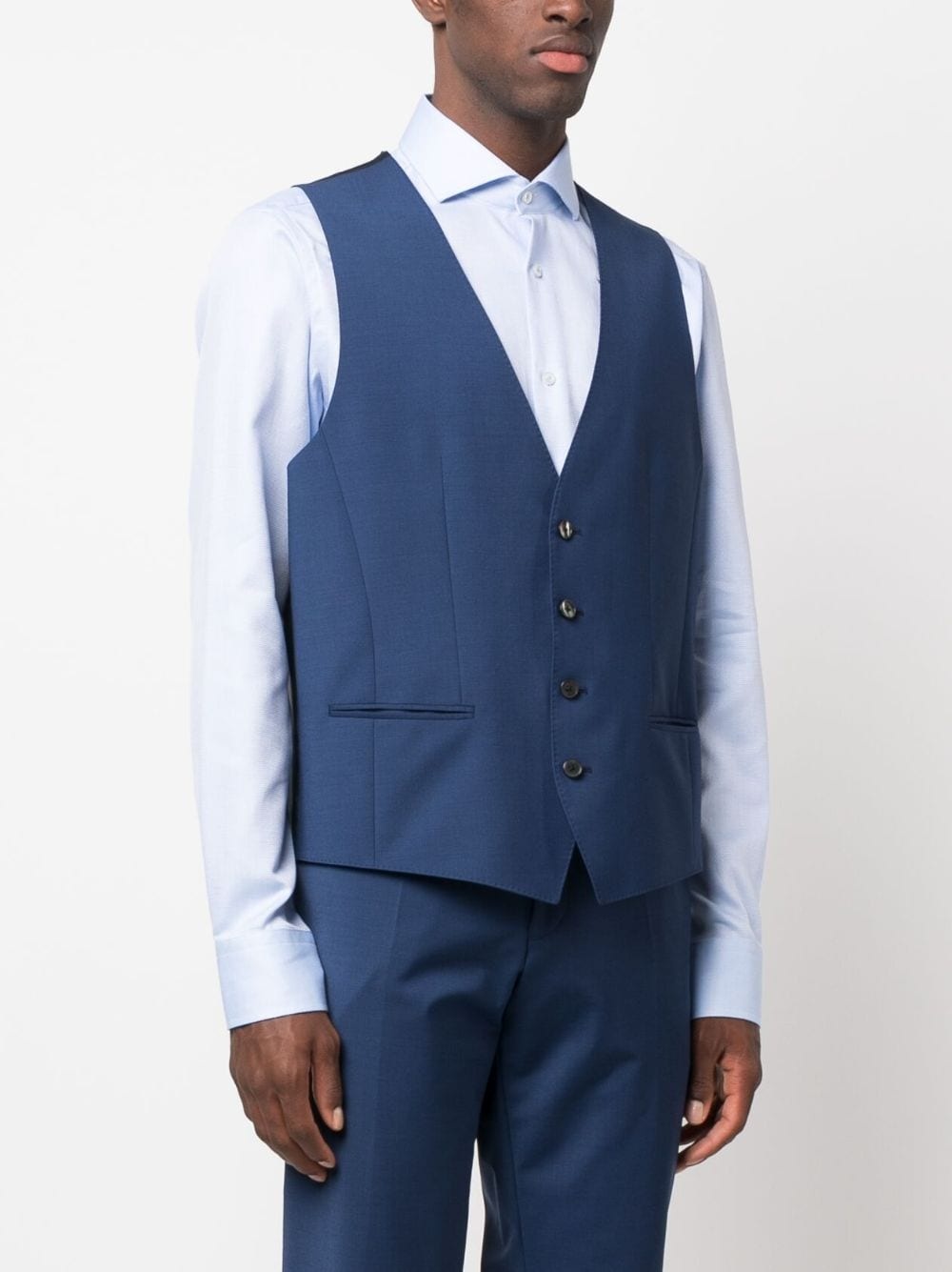 single-breasted buttoned waistcoat - 3