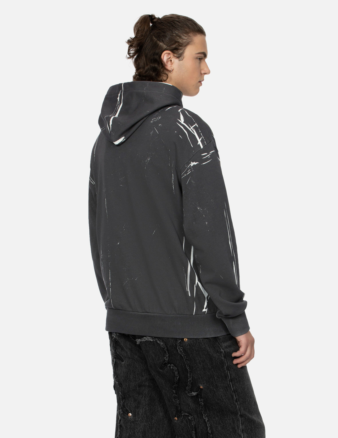 OVERDYE SEAGULL AND LOGO PRINT RELAX FIT HOODIE - 8