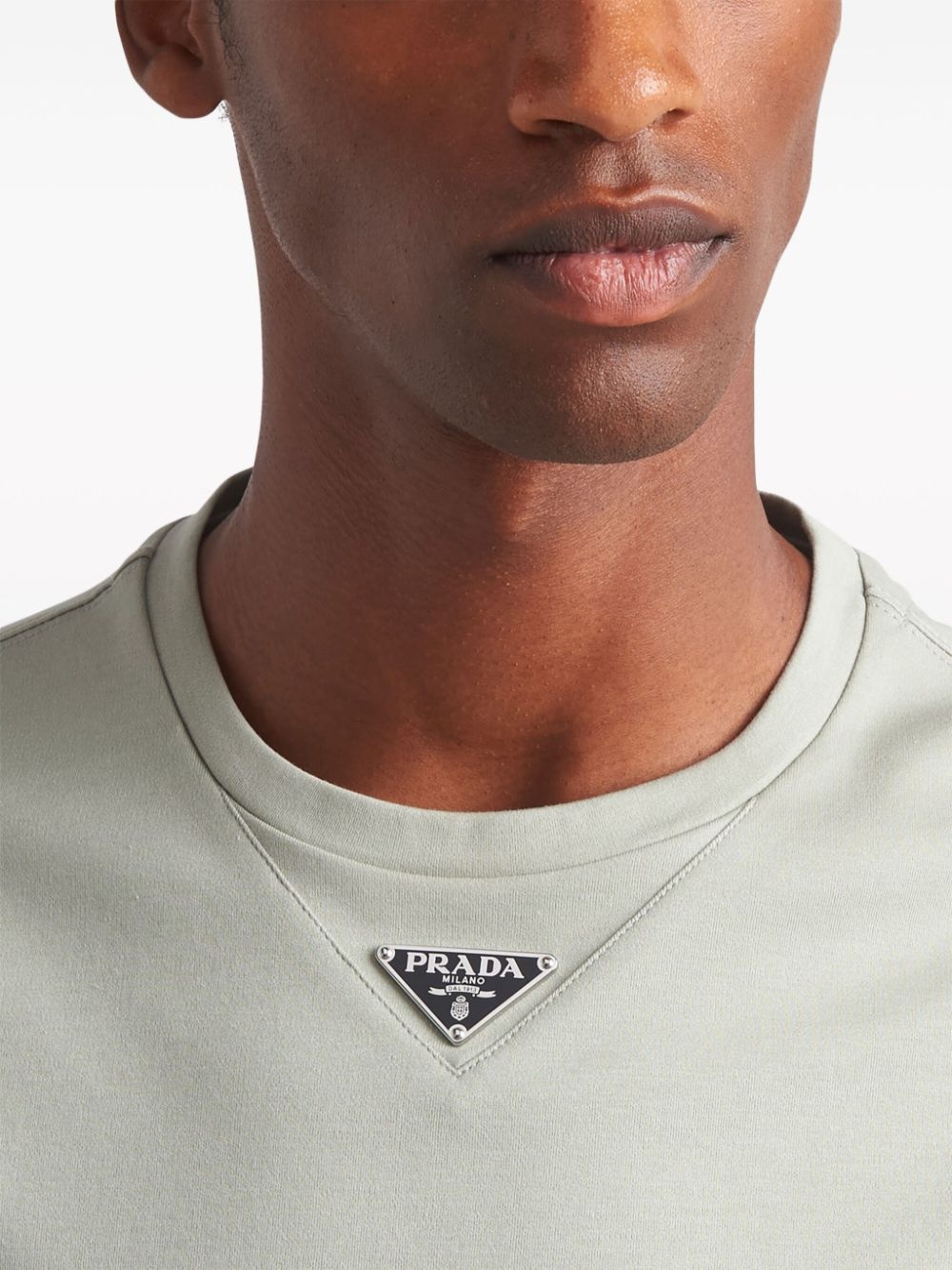 logo-plaque cotton T-shirt - 4