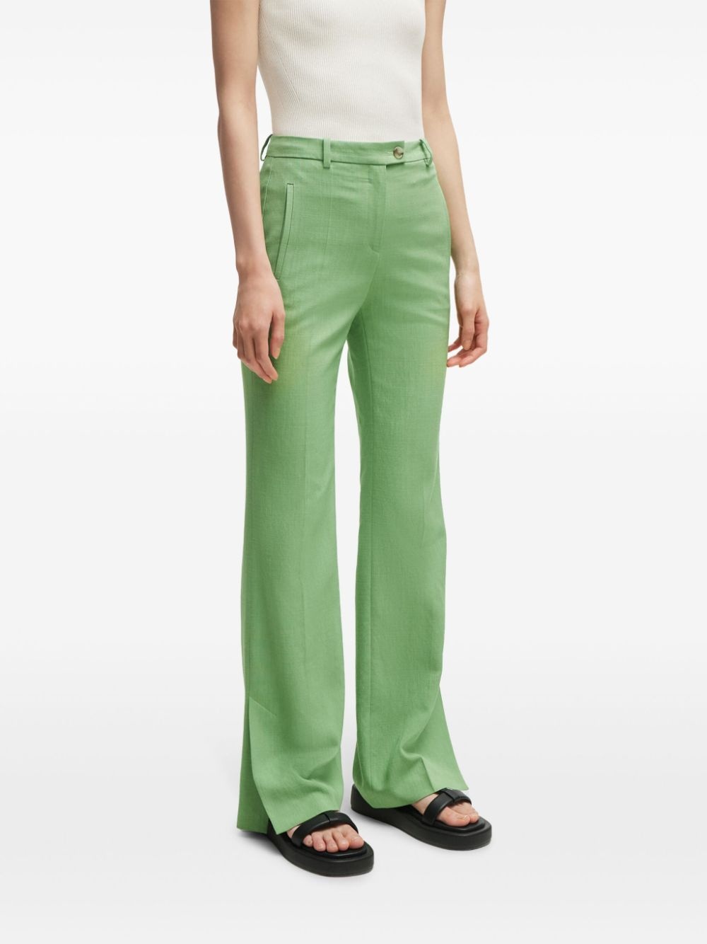 flared tailored trousers - 3