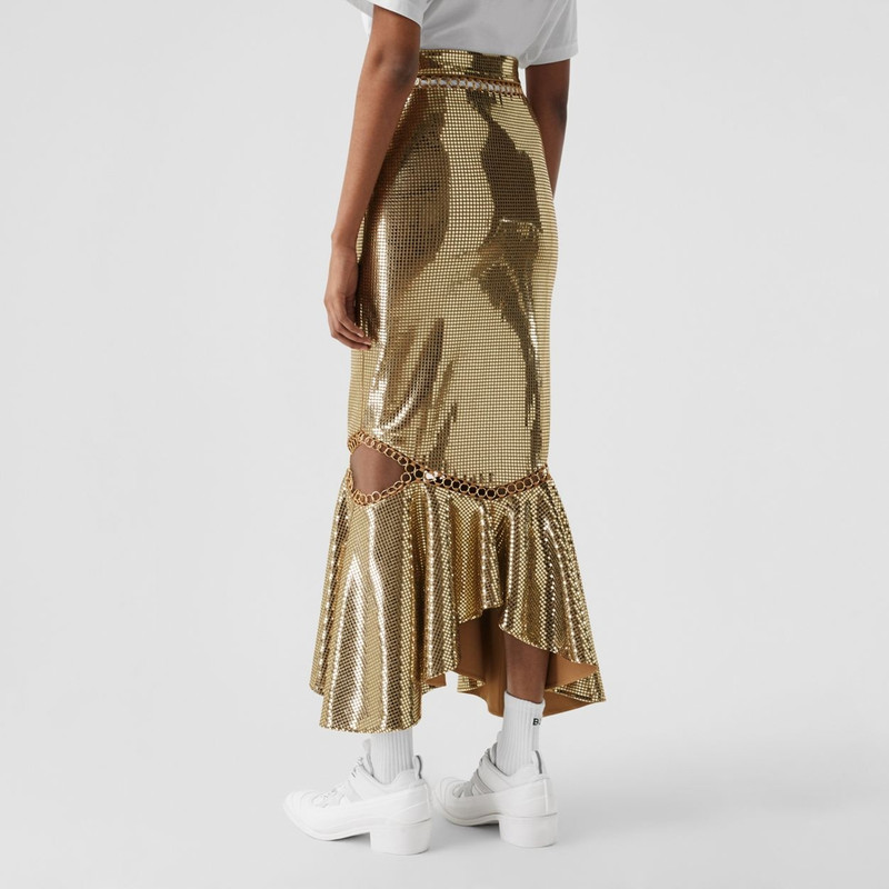 Ring-pierced Mirrored Jersey Skirt 3