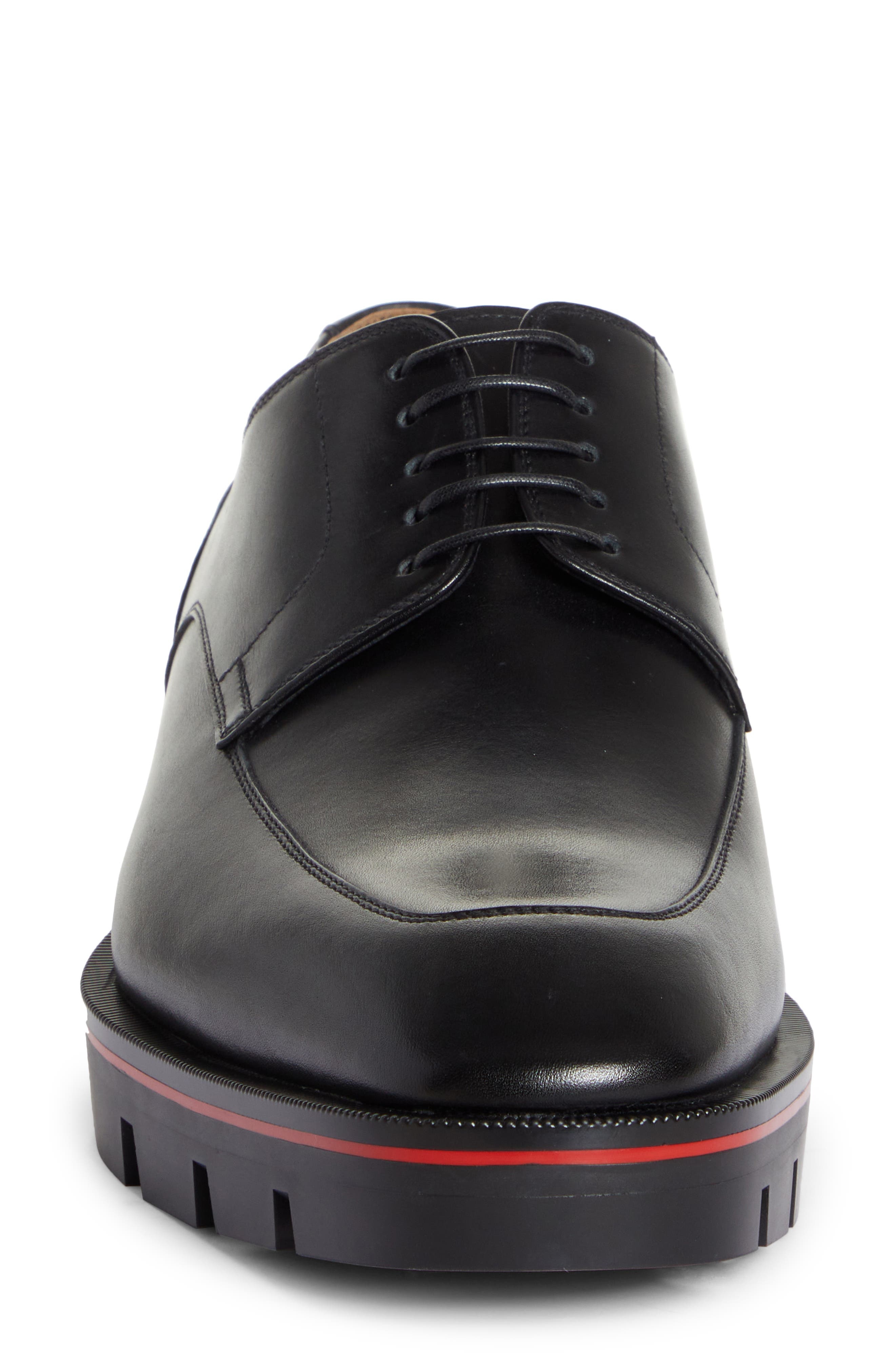 Christian Louboutin Davisol Lug Sole Derby in Bk01-Black at Nordstrom - 4