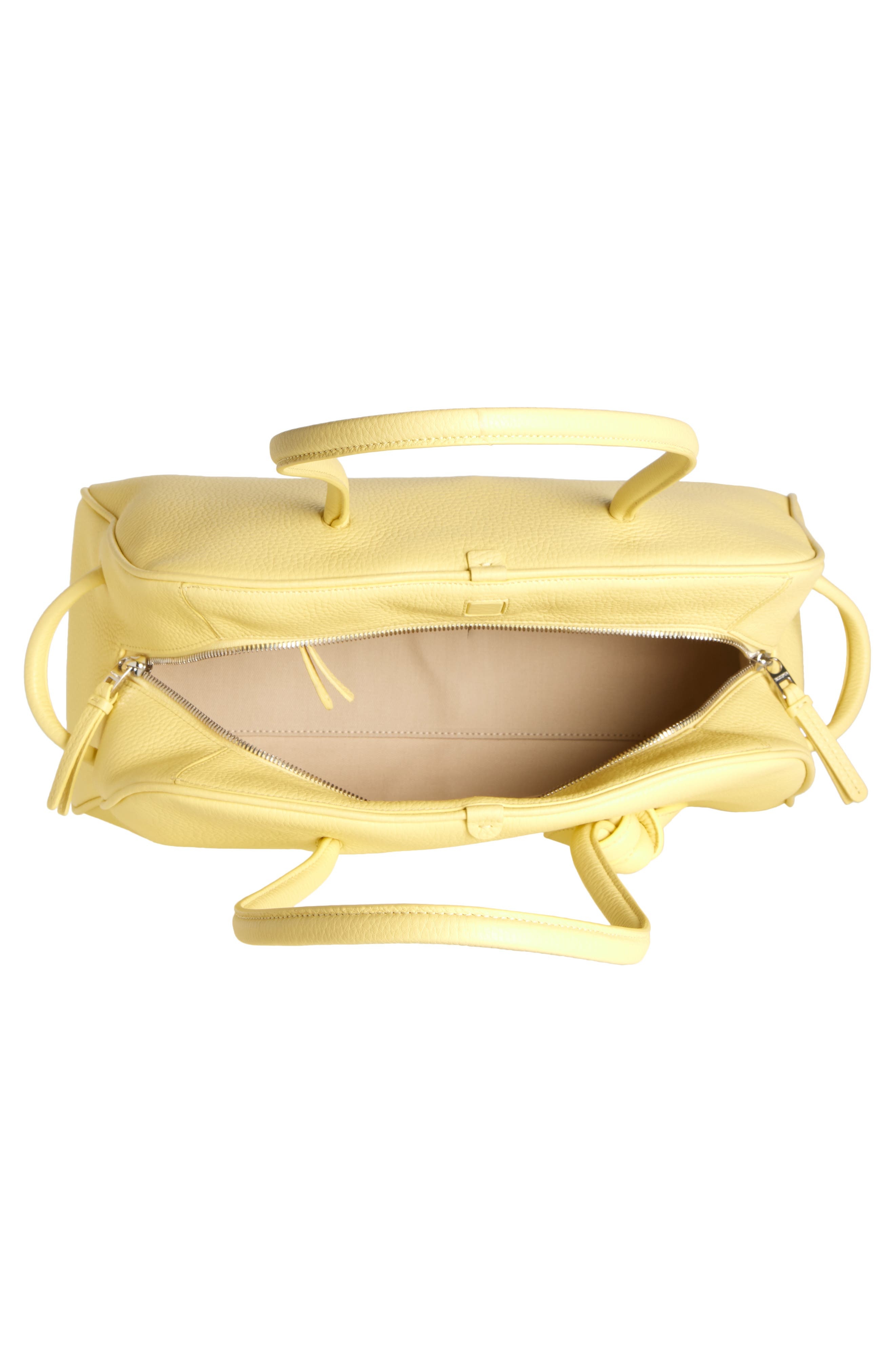 Jacquemus Le Turismo Leather Bowling Bag in Light Yellow at Nordstrom - 5