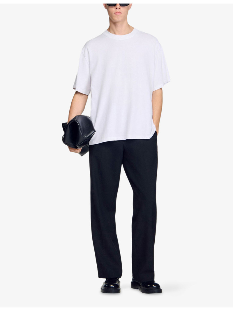 Sandro Short-Sleeved Cotton-Jersey T-Shirt outlook