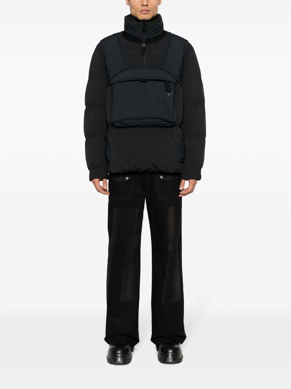 pouch-pocket padded jacket - 2