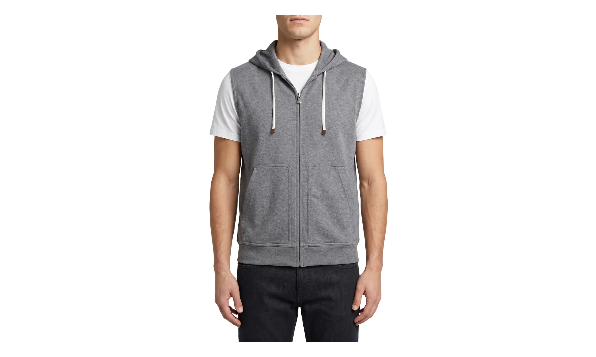 Sleeveless Zip Hoodie "Lead" BRUN2056 - 1